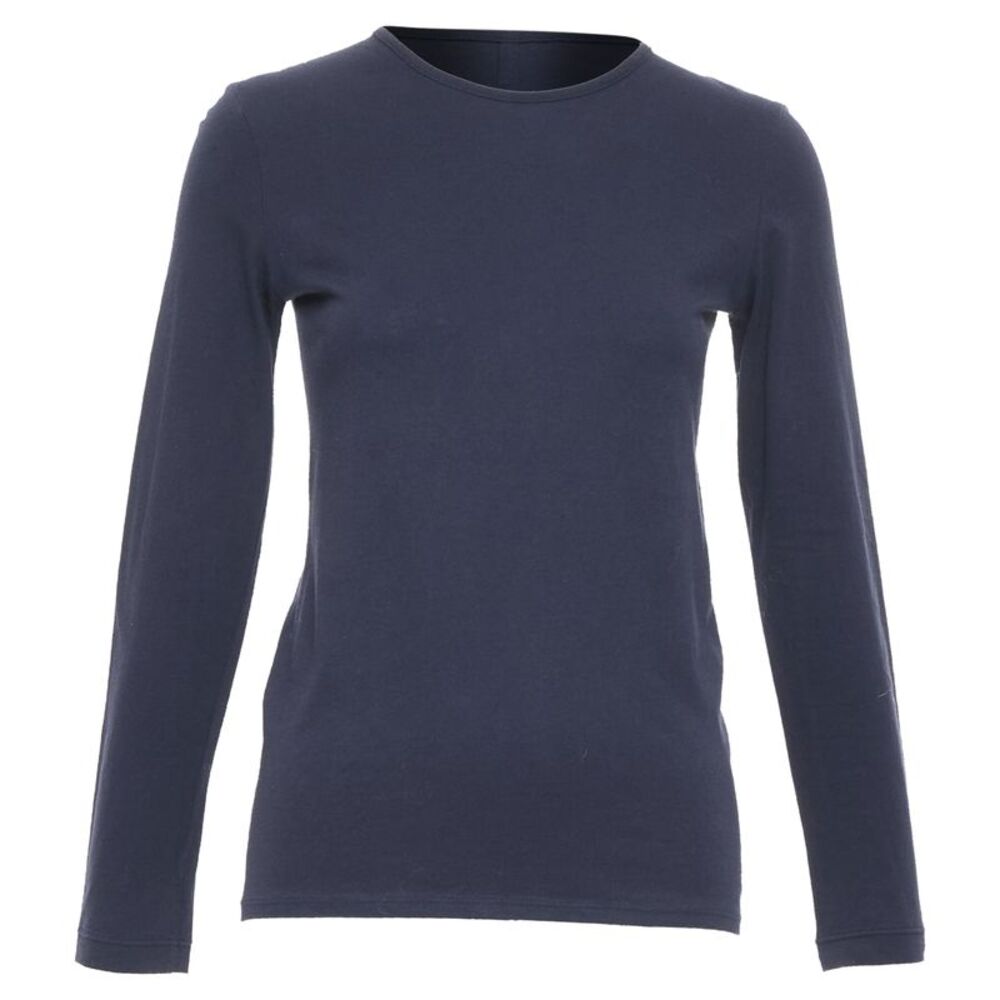 The Row Black Long Sleeve Seam Back Cotton Jersey Top